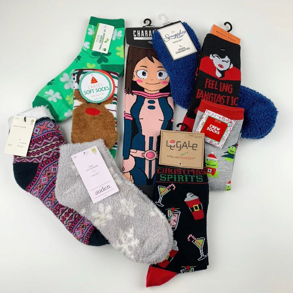 New Assorted Lot Women's Socks A New Day Auden Holidays Cozy Adult Sizes